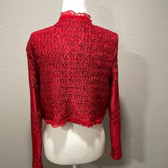 Komarov Red Open Jacket Shrug
Chiffon Jacket Formal Cocktail
Open front
Sze XL - Picture 2 of 9